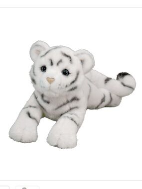 Large Plush White Tiger Cub Stuffed Animal
